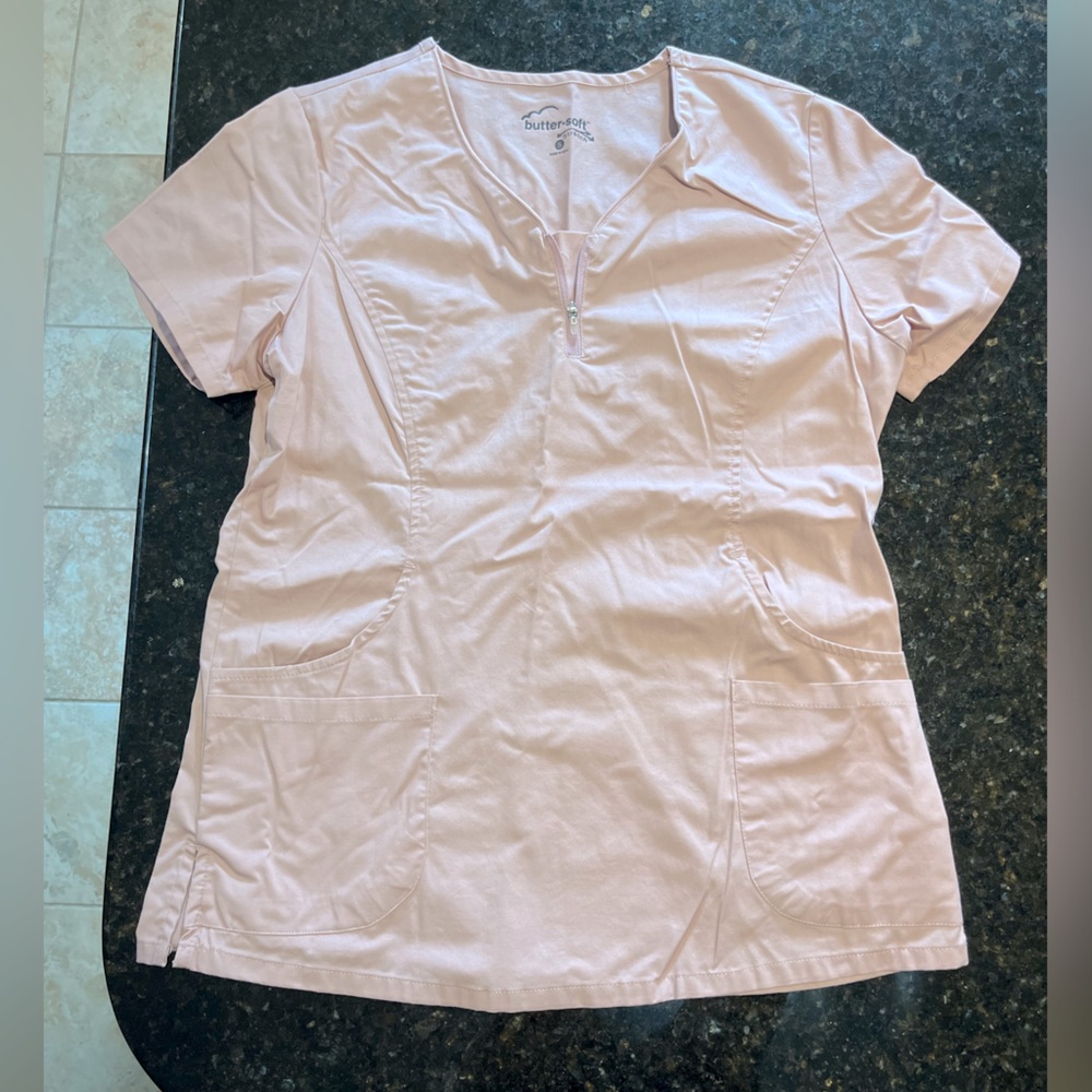 Light pink/rose scrub top